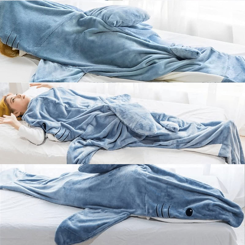 Cosy Shark Blanket Suit – Snuggly Wearable Sleeping Bag-One size fits most-State of Style