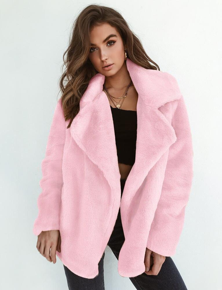 Cosy Teddy Jacket for Women | Gracie's Warm & Stylish Outerwear-Pink-S-State of Style