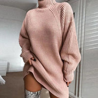 Cosy Turtleneck Dress - Celeste-Beige-S-State of Style