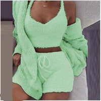 Cosy Women's Knitted Fleece Dress | Stylish & Warm-Green-S-State of Style