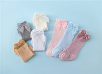 Cotton Baby Socks with Big Bow-White-0-12 Months (S)-State of Style