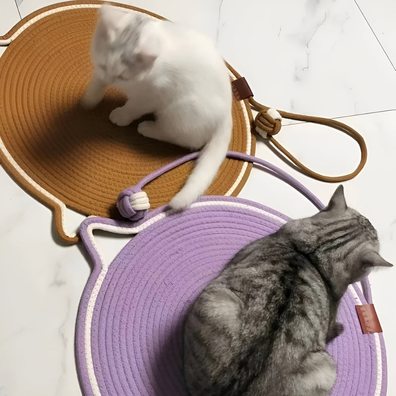 Cotton Cat Scratching Mat of Rope - ClawGuard-Black-State of Style