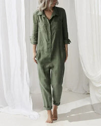Cotton Jumpsuit - Lotte-Green-S-State of Style