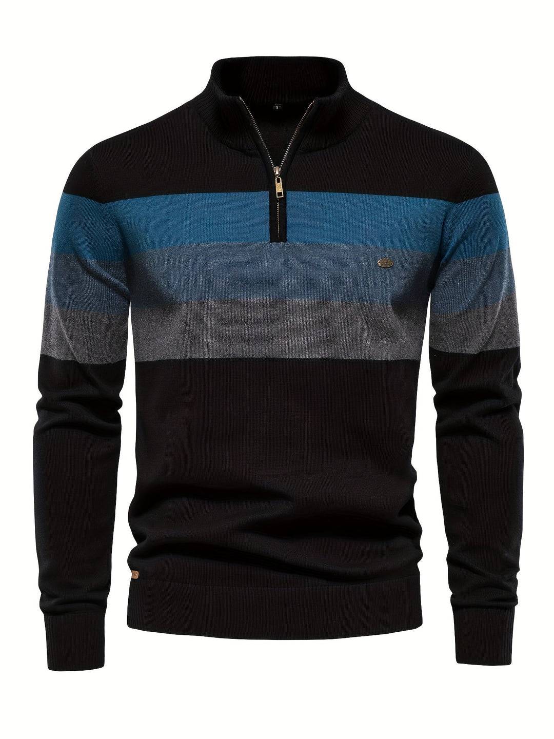 Cotton Knitted Men's Sweater - Wyatt-Black-S-State of Style