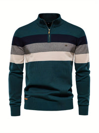 Cotton Knitted Men's Sweater - Wyatt-Dark Green-S-State of Style