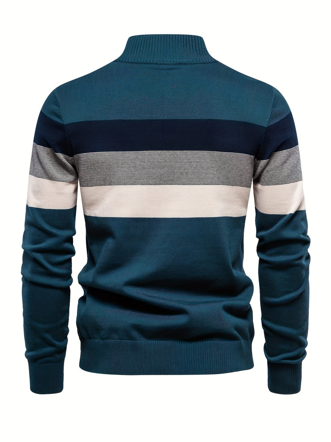 Cotton Knitted Men's Sweater - Wyatt-Navy Blue-S-State of Style