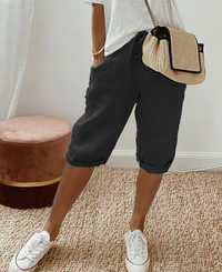 Cotton Ladies' Shorts - BreezeFlow-Black-S-State of Style