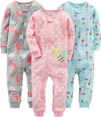 Cotton Pyjama Set for Kids-Ballerina/Moon/Bee-6-9 months-State of Style