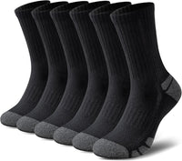 Cotton Sports Socks Unisex (6 Pairs) - Robin-Black-S - AU 6-9-State of Style