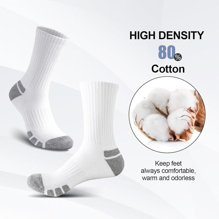 Cotton Sports Socks Unisex (6 Pairs) - Robin-Black-S - AU 6-9-State of Style