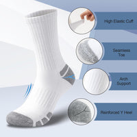 Cotton Sports Socks Unisex (6 Pairs) - Robin-Black-S - AU 6-9-State of Style