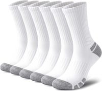 Cotton Sports Socks Unisex (6 Pairs) - Robin-White-S - AU 6-9-State of Style