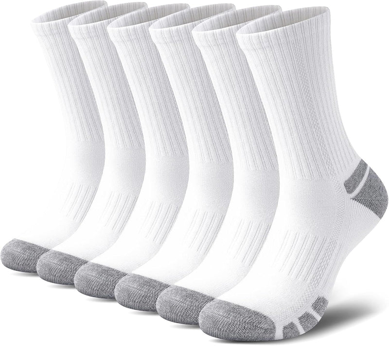 Cotton Sports Socks Unisex (6 Pairs) - Robin-White-S - AU 6-9-State of Style