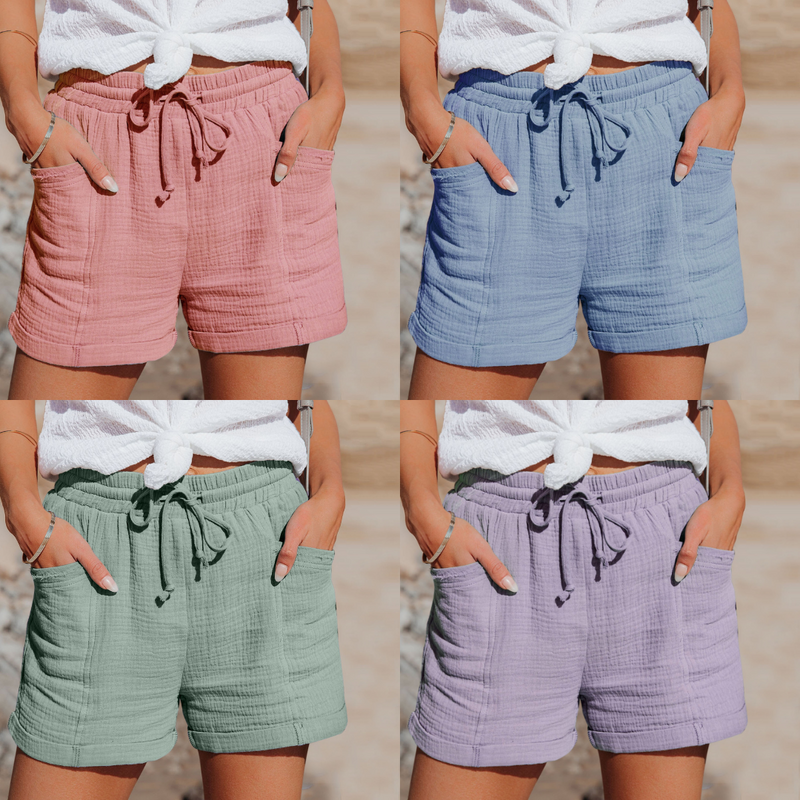Cotton Summer Shorts - BreezeWear-Green-S-State of Style