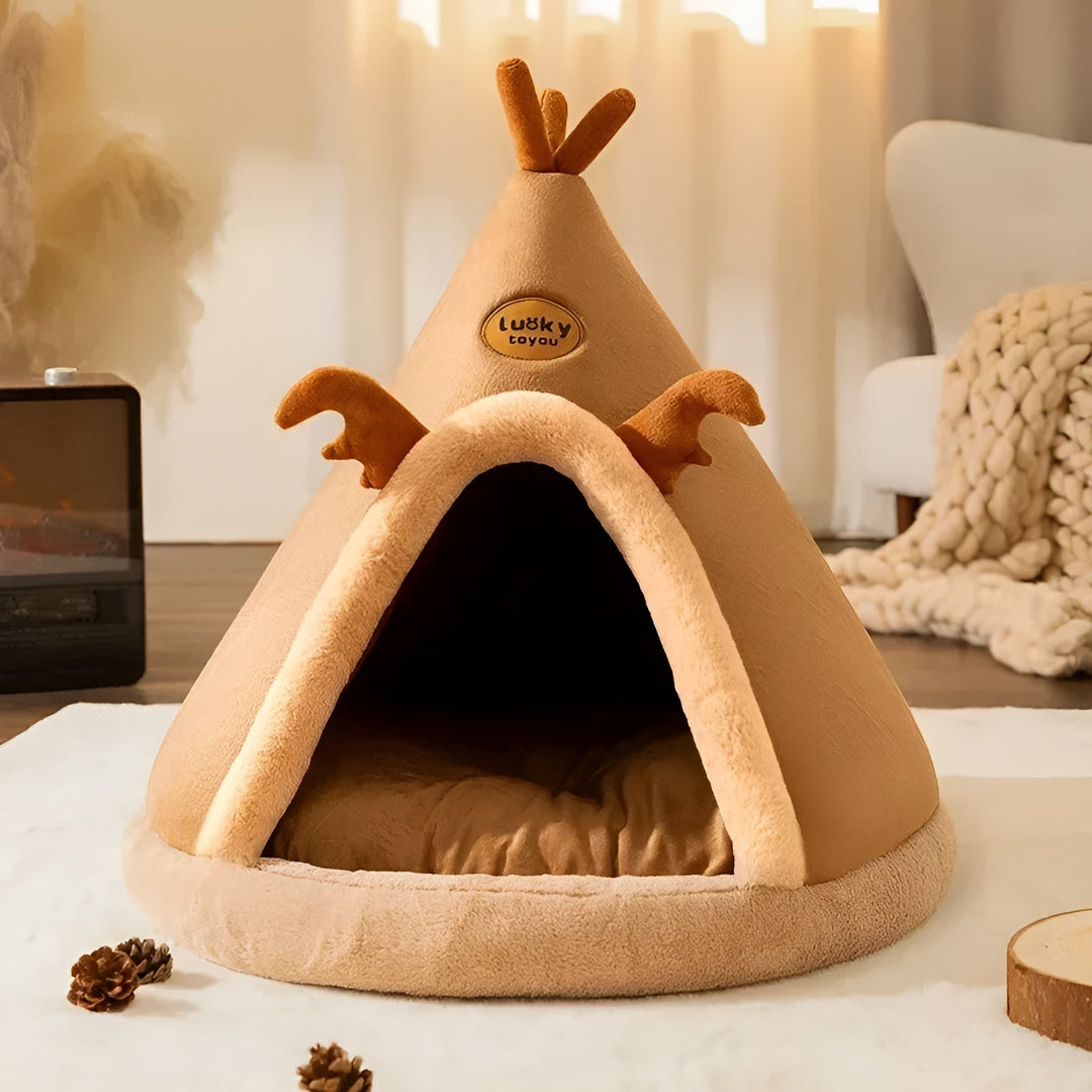 Cozy Tent House for Pets - PurrPalace-Brown-S-State of Style
