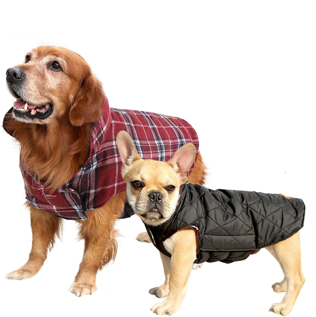 Cozy Waterproof Dog Jacket – Winter Coat in British Style-Dark red-S-State of Style