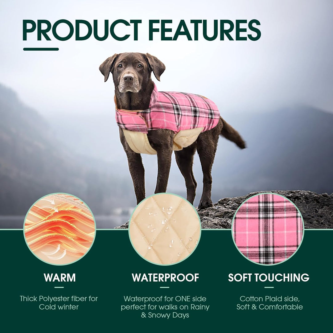 Cozy Waterproof Dog Jacket – Winter Coat in British Style-Red-S-State of Style