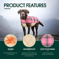Cozy Waterproof Dog Jacket – Winter Coat in British Style-Red-S-State of Style