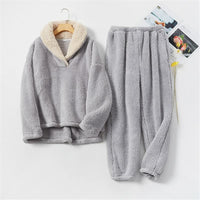 CozyPyjamas | Women's Warm Pyjama Set-Grey-M-State of Style