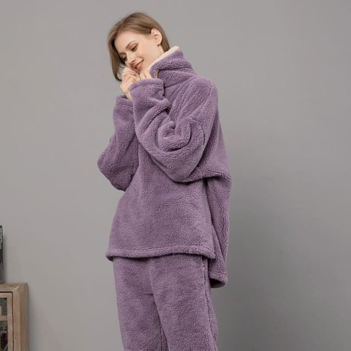 CozyPyjamas | Women's Warm Pyjama Set-Grey-M-State of Style