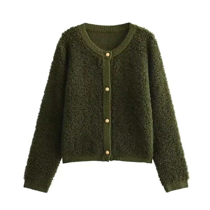 CozyTeddy | Ultra Soft Cardigan Vest - Perfect for Cosy Winter Evenings-Green-S-State of Style