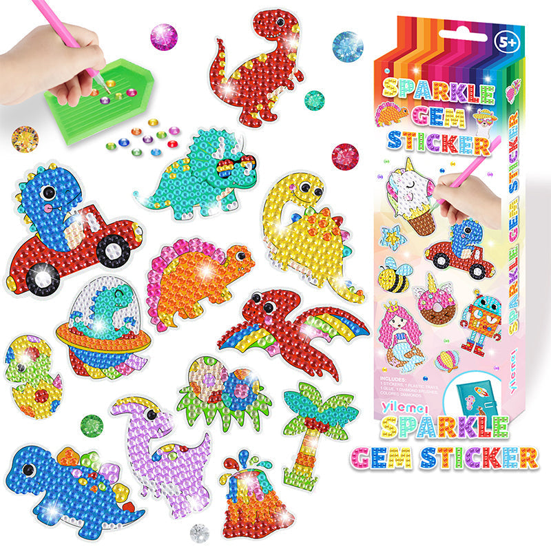 Creative Diamond Sticker Set - ShinyGem-Dinosaur-State of Style