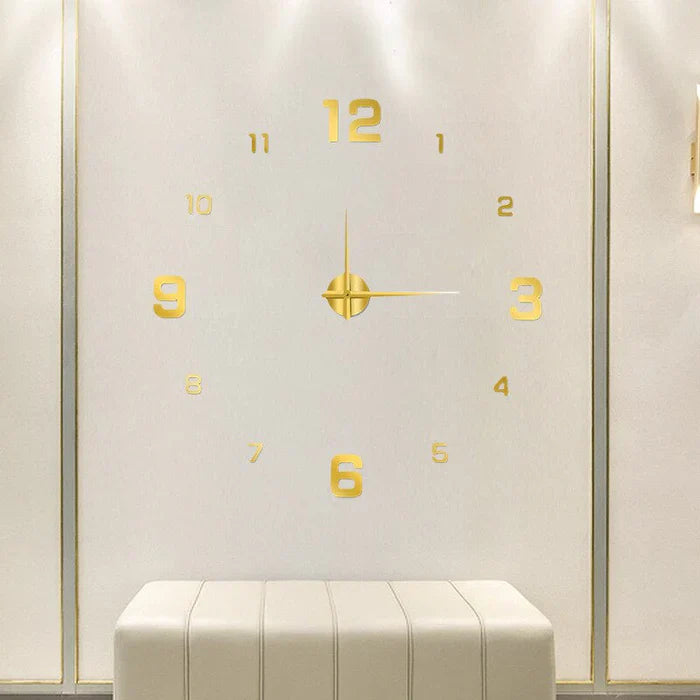 Creative Wall Clock - ArtTime-Numbers - Gold-60-100 cm-State of Style