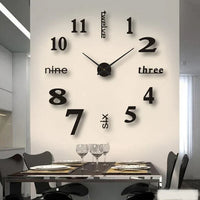 Creative Wall Clock - ArtTime-Quarter - Black-60-100 cm-State of Style
