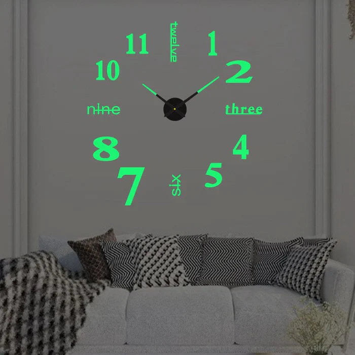 Creative Wall Clock - ArtTime-Quarter - Luminous-60-100 cm-State of Style
