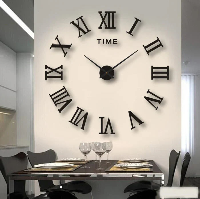 Creative Wall Clock - ArtTime-Roman - Black-60-100 cm-State of Style