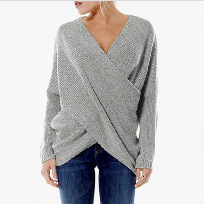 Criss Cross Sweater | Stylish & Comfortable Knitwear-Green-S-State of Style