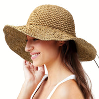 Crochet Boho Straw Hat for Summer Travels – Elouan-Beige-State of Style