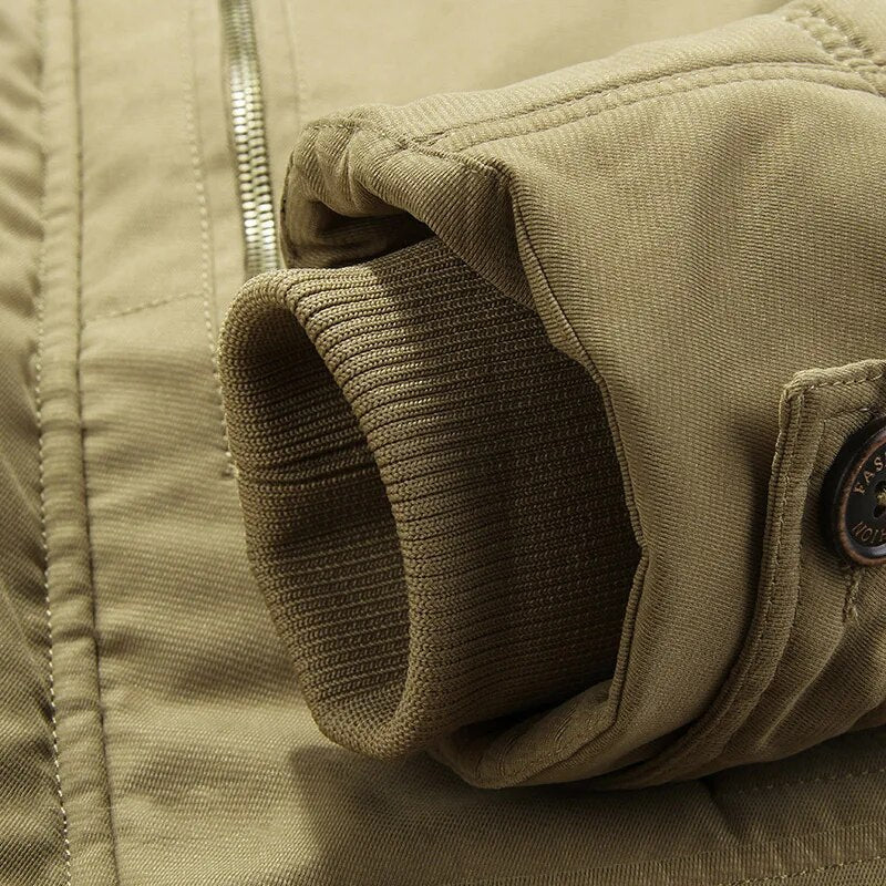 Crocodile-Long Men's Winter Coat - Frost King-Blue-M-State of Style