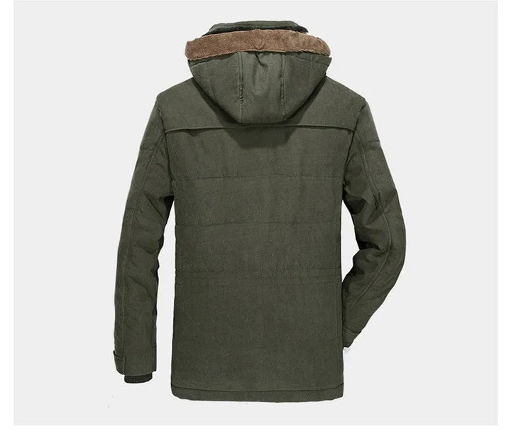 Crocodile-Long Men's Winter Coat - Frost King-Blue-M-State of Style