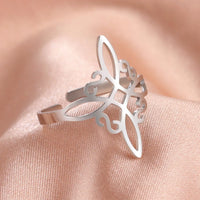 Cross Knot Protection Amulet Ring | Women's Silver Ring-State of Style