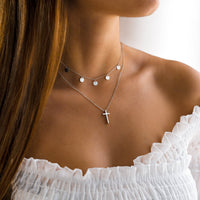 Cross Pendant Chain - Isabella-Gold-State of Style