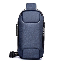 Compact Water-Resistant Crossbody Bag for Men – Anti-Theft with USB Charging