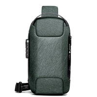 Compact Water-Resistant Crossbody Bag for Men – Anti-Theft with USB Charging
