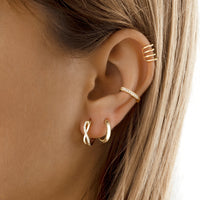 Crossed Earrings - Sophia-Gold-State of Style