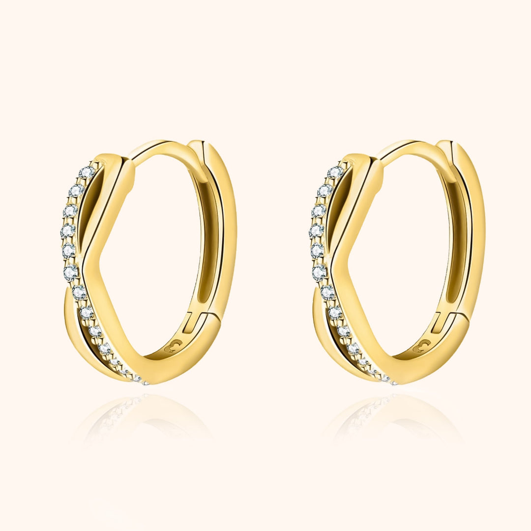 Crossed Earrings - Sophia-Gold-State of Style