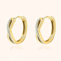 Crossed Earrings - Sophia-Gold-State of Style