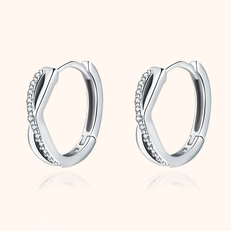 Crossed Earrings - Sophia-Silver-State of Style