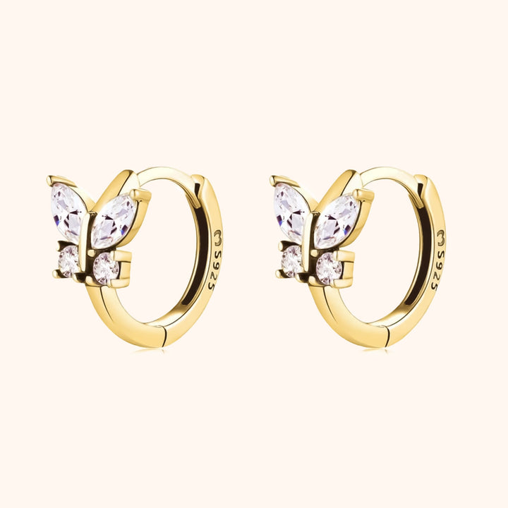 Crystal Butterfly Earrings - Auryn-Gold-State of Style