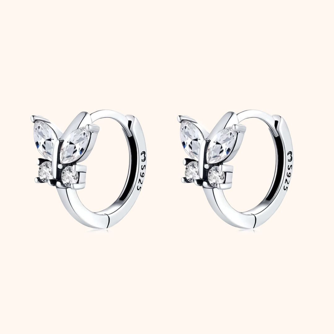 Crystal Butterfly Earrings - Auryn-Silver-State of Style
