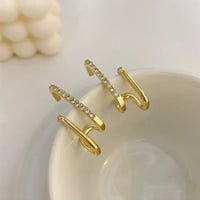 Crystal Claw Stud Earrings | Elegant and Stylish-GOLD-State of Style