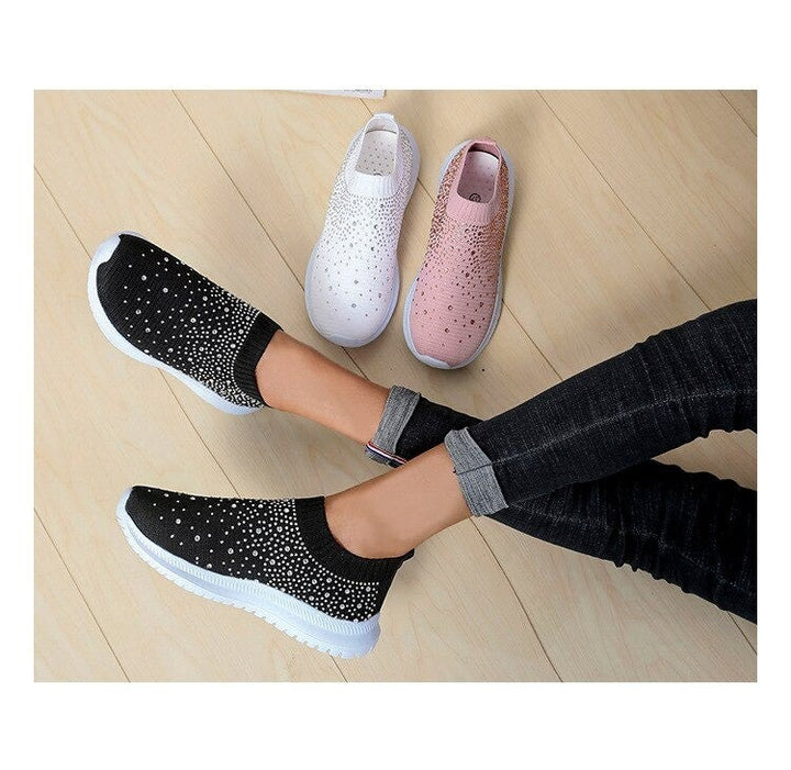 Crystal Fashion Shoes | Women's Sparkly Heel-Black-3.5-State of Style