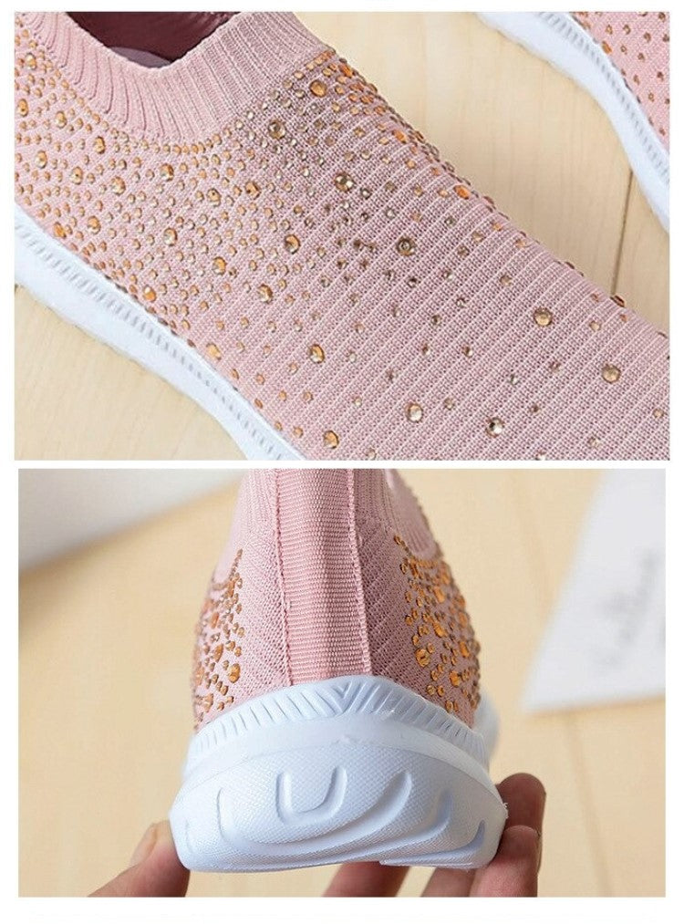 Crystal Fashion Shoes | Women's Sparkly Heel-Black-3.5-State of Style