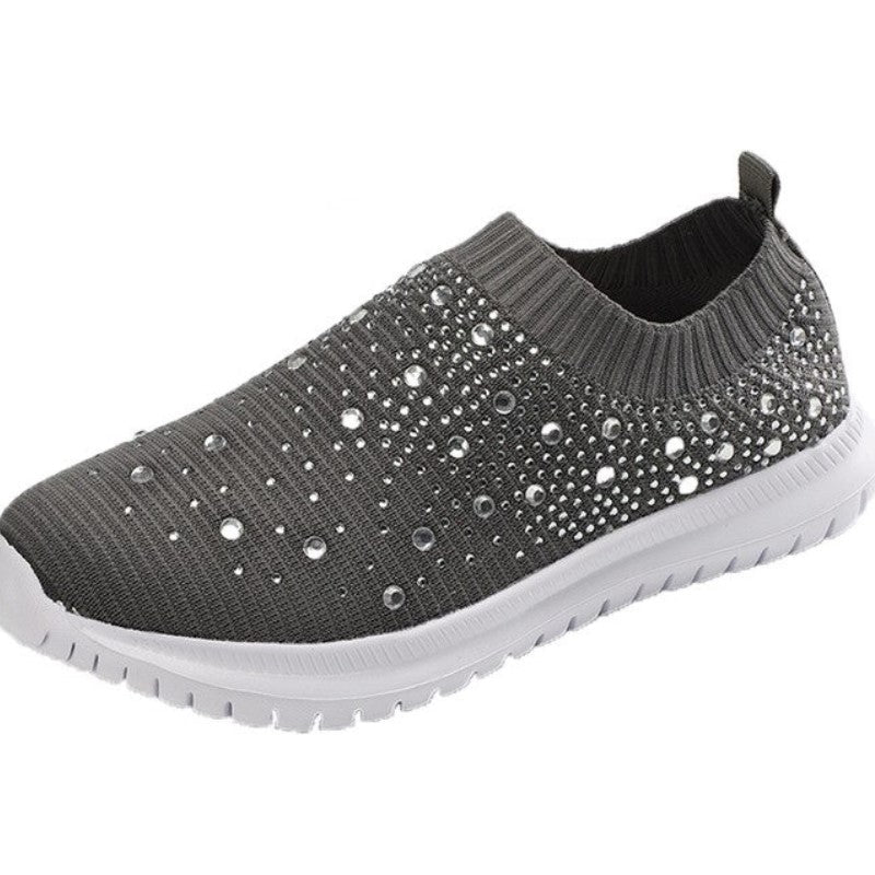 Crystal Fashion Shoes | Women's Sparkly Heel-Grey-3.5-State of Style