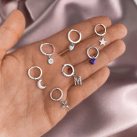 Crystal Heart Earrings - Celina-Silver-State of Style