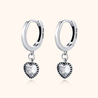 Crystal Heart Earrings - Celina-Silver-State of Style